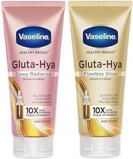Vaseline Gluta Hya Dewy Radiance + Flawless Glow Serum-in-Lotoin (2X200ml)
