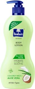 Parachute All Day Aloe Body Lotion for Women & Men, 100% Natural, 72h Moisturisation