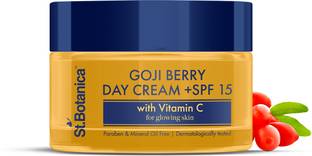 St.Botanica Goji Berry Day Cream with +SPF 15 & Vitamin C for Glowing Skin & Dark Spots