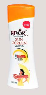 NIVOK 1 Sunscreen UV Protect and Whitening Lotion with 3 Layer Protection, Anti Wrinkle, Anti Darkening, UV Protector | Day Long Sun Protection | For Body and Face | Suitable For All Skin