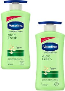 Vaseline ALOE FRESH HYDRATING BODY LOTION 400 ML, COMBO OF 2