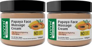 LUVYH Papaya Face Massage Cream (Pack of 2)