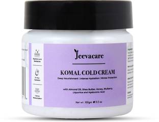 Jeevacare Komal Cold Cream 24H Hydration with Shea Butter Almond Oil & Hyaluronic Acid
