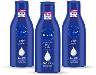NIVEA Body Milk, Lotion Moisturizer, with Deep Moisture Serum, Small Travel Pack