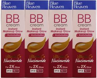 BLUE HEAVEN BB CREAM INSTANT MAKEUP GLOW CREAM 9G EACH PACK OF 4