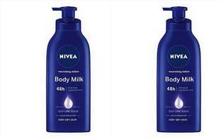 NIVEA NOURISHING BODY MILK LOTION DEEP 400 ML X COMBO PACK OF 2