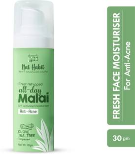 Nat Habit Fresh Whipped Malai Face Cream Clove Tea-Tree Terpene Moisturizer For Summers