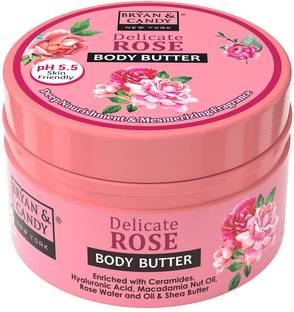 Bryan & Candy Delicate Rose Body Butter | Ph5.5 Skin Friendly | 72hrs Moisturization