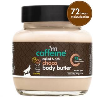 mCaffeine Choco & Shea Body Butter Lotion, 72Hr Moisturisation, Reduces Dry Skin