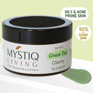 Mystiq Living Specials - Clarity Gel | Anti Acne & Skin Clarifying Gel Cream | With Green Tea, Chamomile and Tea Tree Oil | Ayurvedic Formulation