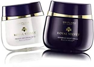 Oriflame Sweden Royal Velvet Firming Day and Repairing Night Cream (Combo of 2)