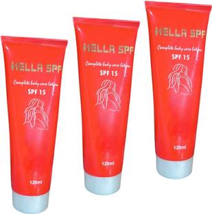 DOOMSDAY HELLA SPF COMPLETE BODY LOTION FOR SILKY & MOISUTRISING SKIN PAKC OF 120ml x 3