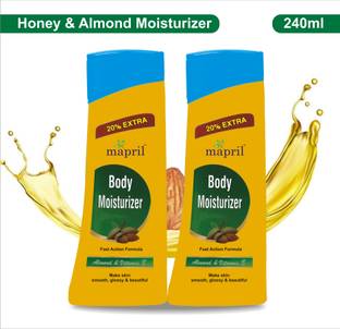 MAPRIL Body Lotion with Almond/Vitamin E for Bright Smooth Long Lasting Moisturize Skin