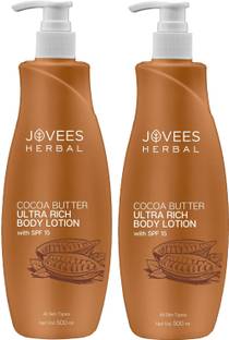 JOVEES Herbal Cocoa Butter Ultra Rich Hand and Body Lotion (Pack of 2)