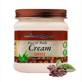 GEMBLUE BIOCARE Coffee Cream for Face and Body, Enriched with Coffee Extract & Aloe vera, 385ml