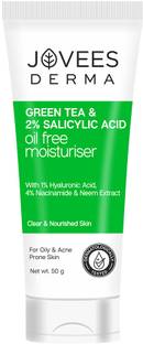 JOVEES Derma Green Tea & 2% Salicylic Acid Oil Free Moisturiser |Oily & Acne Prone Skin