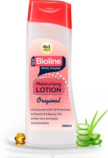 BIOLINE Moisturising Body Lotion With UV Protection Vitamin E, Aloe Vera & Beauty Oils