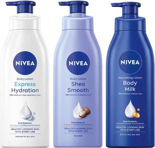 NIVEA BODY LOTION 400 ML - EXPRESS HYDRATION , SHEA SMOOTH & BODY MILK
