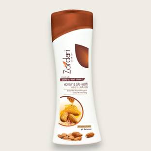 Zordan Herbals Honey & Saffron Body Lotion - Almond Oil , Vitamin E - Moisturizing & Nourishing