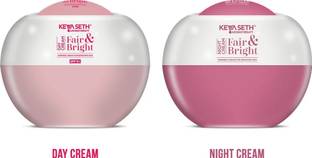 KEYA SETH AROMATHERAPY Fair & Bright Vitamin C & Niacinamide Day & Night Cream Glowing Skin Cream Combo