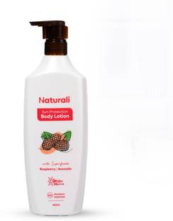 Naturali Sun Protection Sunscreen Body Lotion Raspberry & Avocado SPF 25 + PA+++ UVA/UVB
