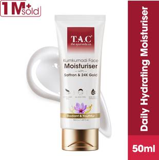 TAC - The Ayurveda Co. Kumkumadi Face Moisturiser | Saffron & 24K Gold | Brightens & Fades Pigments