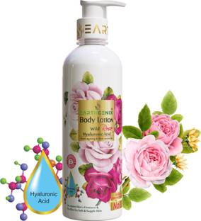 Earthgenix Wild Rose Body Lotion With Hyaluronic Acid 500ml, Increases Skin's Firmness