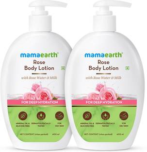Mamaearth Rose Body Lotion - Pack of 2 (400 ml * 2)