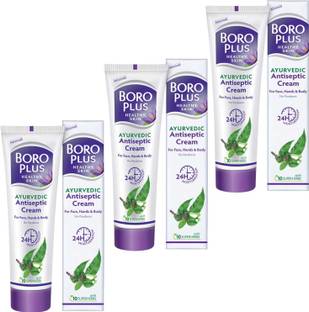 BOROPLUS BORO PLUS ANTISEPTIC CREAM 120ml FOR MOISTUREE & ALL PURPOSE USES 120g x 3