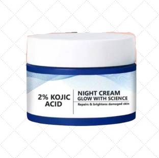 DRIDDLE 2%Kojic Night Cream (50g) | With Niacinamide & Alpha Arbutin | FaceMoisturizer