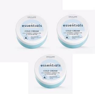 Oriflame essentials cold cream with vitamin E, canola oil and cocoa butter Pack of 3