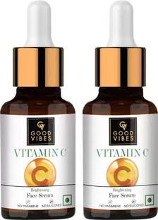 GOOD VIBES Vitamin C Brightening Face Serum (10 ml, Pack of 2) (20 ml)