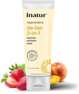 inatur Detan 3 in 1 - Cleanser, Exfoliator, Mask For Tan Removal |All Skin Types