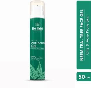 Nat Habit Anti-Acne Neem Active Face Gel Summers With Tea-Tree Vitamin C For Oily Skin