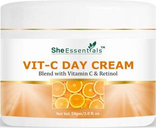 She Essentials Vitamin C Day Cream with Retinol for Skin Illumination, Whitening & Anti-Ageing