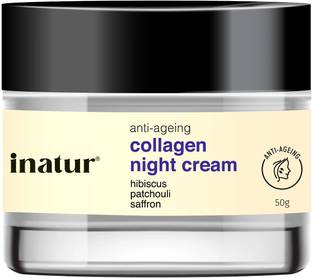 inatur Anti - Ageing Collagen Night Cream With Hibiscus, Patchouli, and Saffron