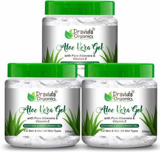 Dravida Organics Aloe Vera Moisturizing Massage Gel 100gm Pack of 3