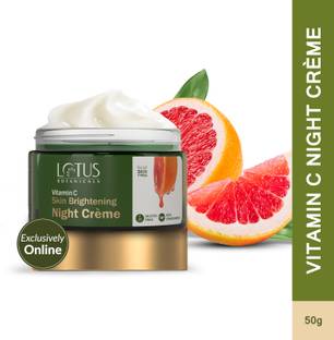 Lotus Botanicals Vitamin C Skin Brightening Night Creme|Reduces Pigmentation, Wrinkles & AgeSpots