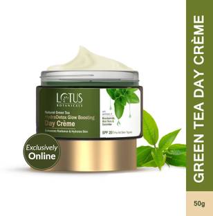 Lotus Botanicals Natural Green Tea HydraDetox Glow Boosting Day Cream SPF 20 with Niacinamide