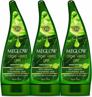 meglow Aloevera Gel with Cucumber for Hydrated, Moisturized, Bright & Glowing Skin