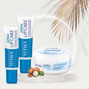Yutika Soft Moisture Cream for all skin types (50 ml) 2 blister 10 gm each of Lip balm No Flavour