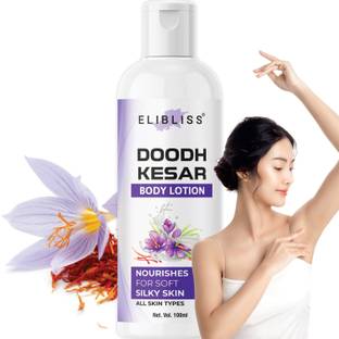 ELIBLISS Perfumed Body Lotion with Doodh and Kesar Extract for Silky Smooth Skin