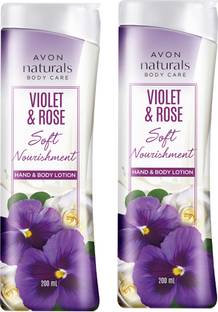 Avon Naturals Violet & Rose Hand & Body Lotion ( 200 ML Each Bottle)