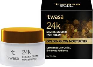 Twasa 24k Gold Face Moisturizer Cream For Glowing Skin With Vitamin C, E & Niacinamide