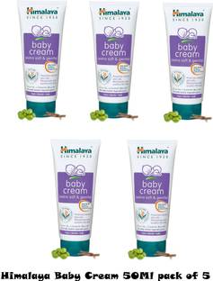 HIMALAYA Baby Cream, Face Moisturizer & Day Cream, For Dry Skin , 50ml (Pack of 5)