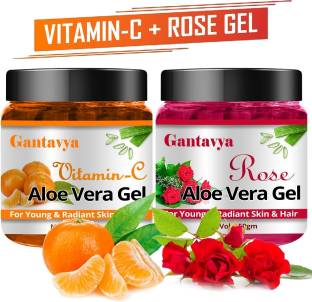 Gantavya Vitamin C & Rose Light Face Gel for Daily Use,Glow Reviving Gel for skin