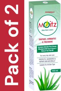 DOOMSDAY moitz aloevera lotion soothes hydrated and moisturising skin all skin type