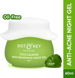 Dot & Key CICA Calming Skin Renewing Night Gel,For Oily, Acne Prone And Sensitive Skin