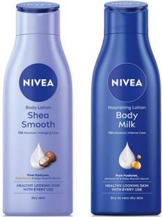 NIVEA Smooth milk & Bodymilk lotion 200ml set of 2