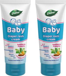 Dabur Baby Diaper Rash Cream|With goodness of natural actives-Aloe vera & Almond Oil